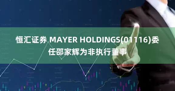 恒汇证券 MAYER HOLDINGS(01116)委任邵家辉为非执行董事